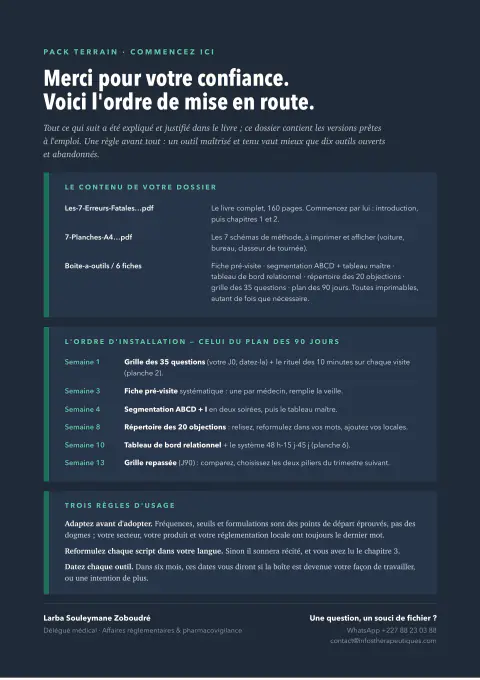 Le guide Commencez ici, une page